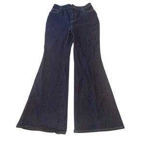 Boden Denim Flare Leg Jeans Womens US Size 8R Dark Wash Boho Hippie Retro 70s